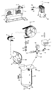 Part Location Diagram of MC006100AV Campbell Hausfeld Motor